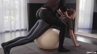 porn danielle merry in black shiny pantyhose porn