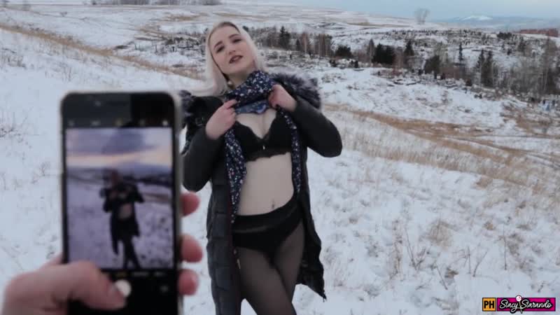 porn секс с молодой русской девушкой зимой на улице porn
