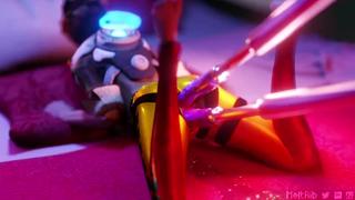 porn tracer x widowmaker double penetration dildo fuck machine handjob masturbation latex 3d sex porno hentai overwatch porn