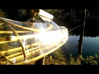 porn самодельная прозрачная байдарка из веток и пленки homemade stretch wrap kayak porn