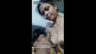 porn desi indian hindu whore bhabhi boobs sucked by her horny devar nipples milk drinking slut enjoying breasts biting porn