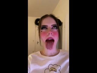 porn ahegao teen anime girl cute face solo voice соло закатывает глаза высунула язычок слюни стонет porn
