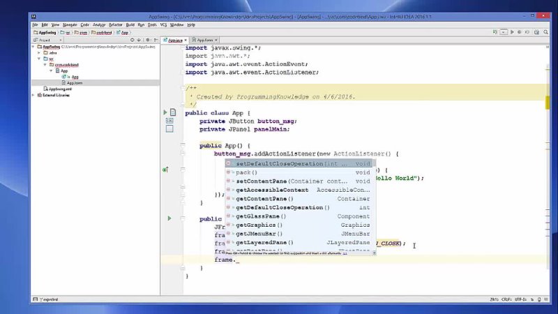 porn creating first java swing gui application with intellij idea ide porn