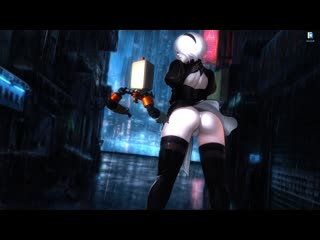 porn девушка 2b из nier automata в ночном городе живые обои для wallpaper engine porn