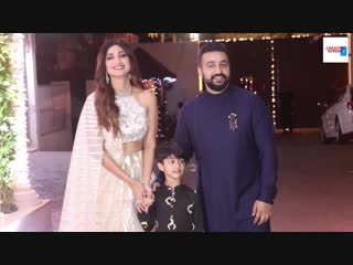 porn shilpa shettys late night diwali party 2018 with hubby raj kundra son vian porn