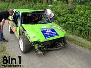 porn серьёзная авария во время ралли верхняя сенна из за отказа тормозов rally haute senne ss4 clio 1600 16v crash porn
